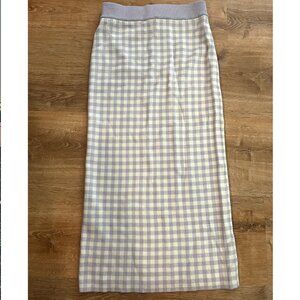 NWT Zara Mini/Midi Skirt Lilac Plaid S